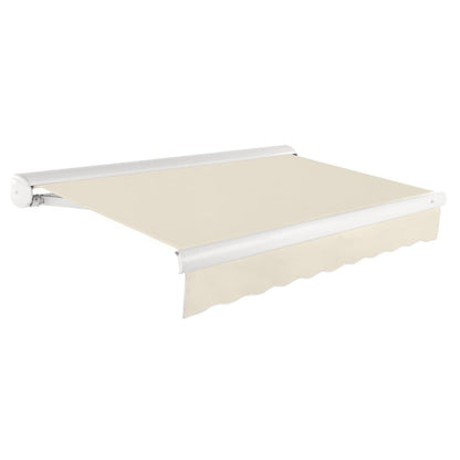 16' x 10' Full Cassette Manual Patio Retractable Awning Acrylic Fabric, Linen