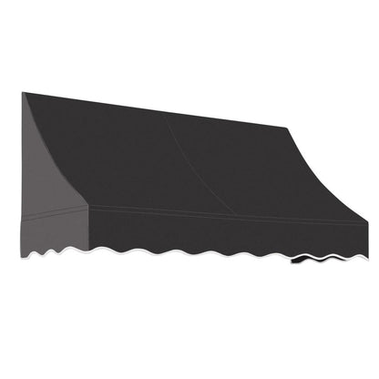 Awntech 7.375 ft Nantucket Fixed Awning Acrylic Fabric, Black