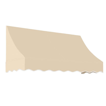 Awntech 7.375 ft Nantucket Fixed Awning Acrylic Fabric, Tan