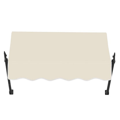 Awntech 4.375 ft New Orleans Fixed Awning Acrylic Fabric, Linen