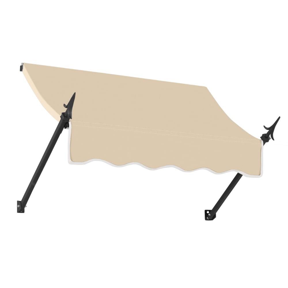 Awntech 4.375 ft New Orleans Fixed Awning Acrylic Fabric, Tan