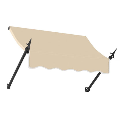 Awntech 4.375 ft New Orleans Fixed Awning Acrylic Fabric, Tan