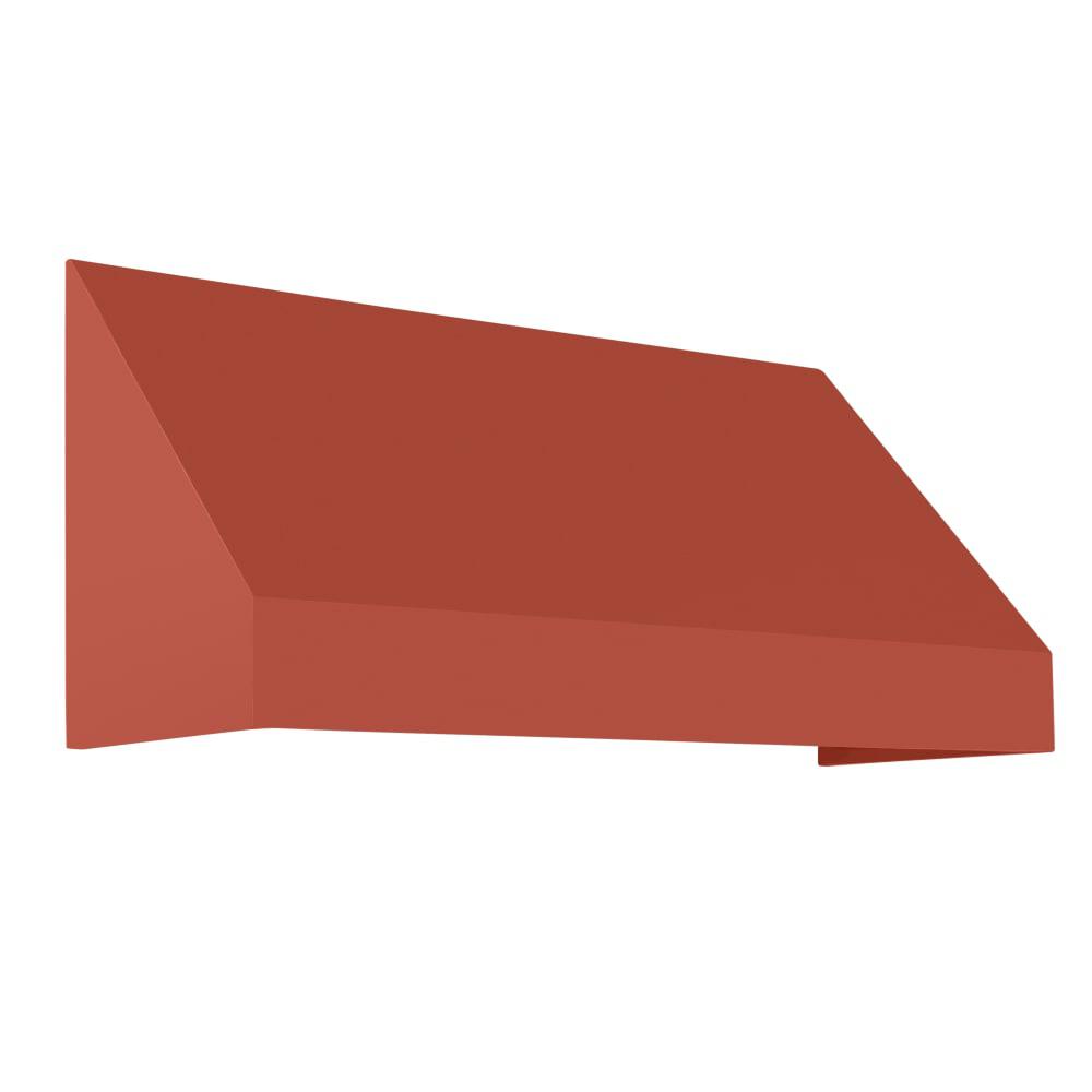 Awntech 8.375 ft New Yorker Fixed Awning Acrylic Fabric, Terracotta