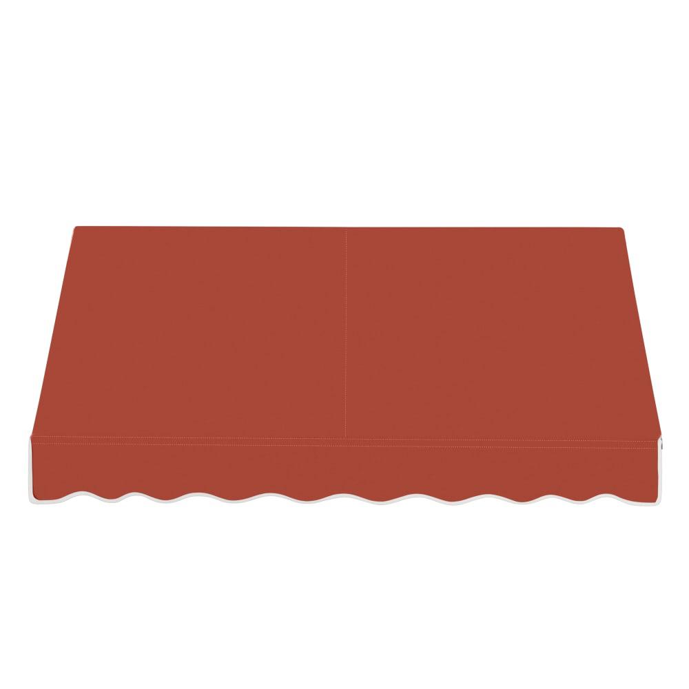 Awntech 10.375 ft Dallas Retro Fixed Awning Acrylic Fabric, Terracotta