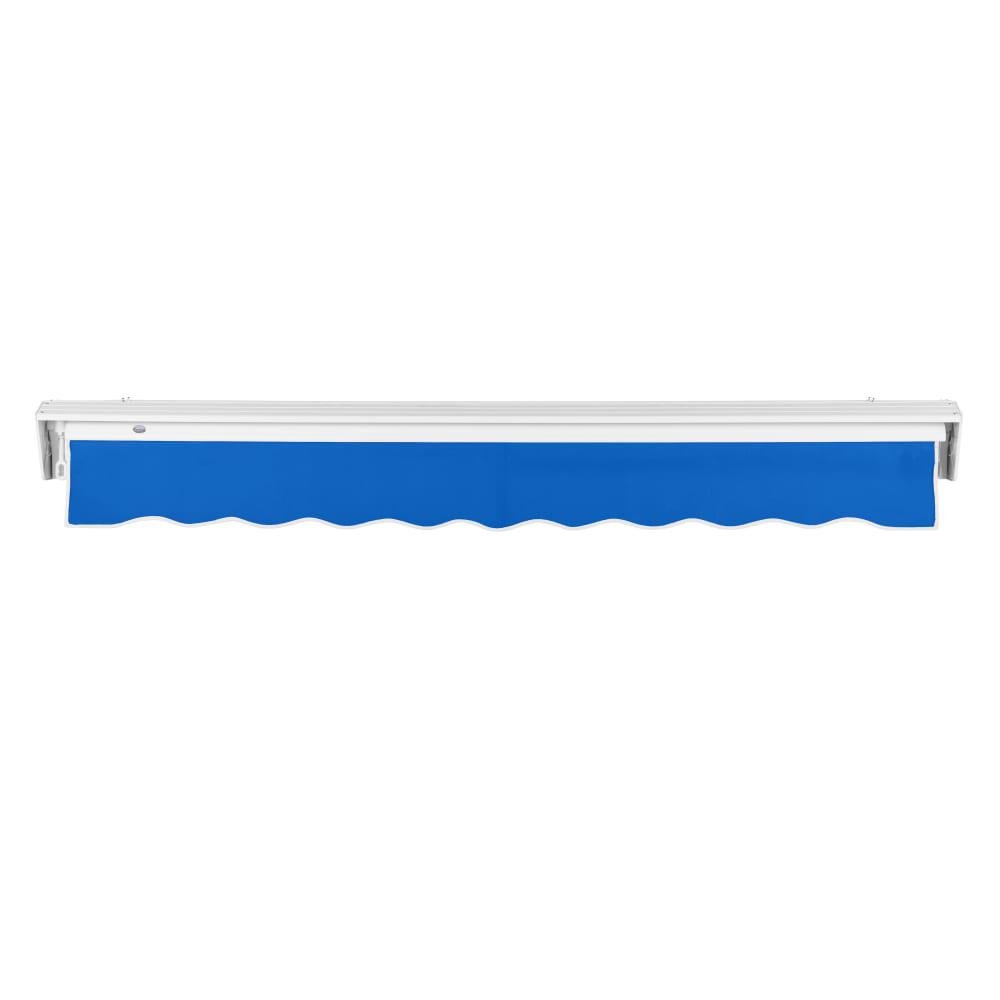 20' x 10' Destin Manual Patio Retractable Awning Acrylic Fabric, Bright Blue