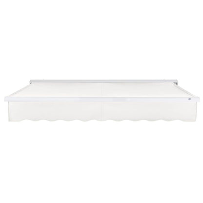 10' x 8' Destin Right Motor Right Motorized Patio Retractable Awning, White