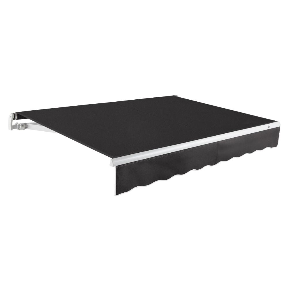 24' x 10' Maui Right Motor Right Motorized Patio Retractable Awning, Black