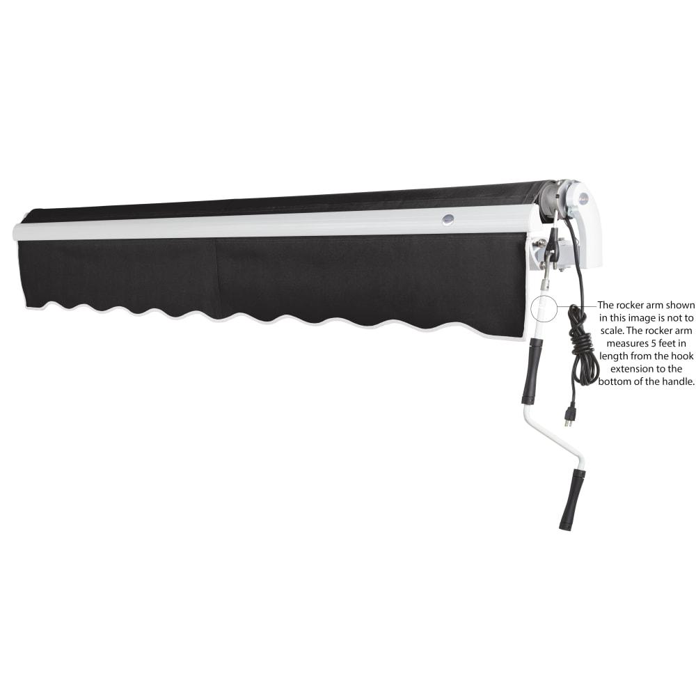 24' x 10' Maui Right Motor Right Motorized Patio Retractable Awning, Black