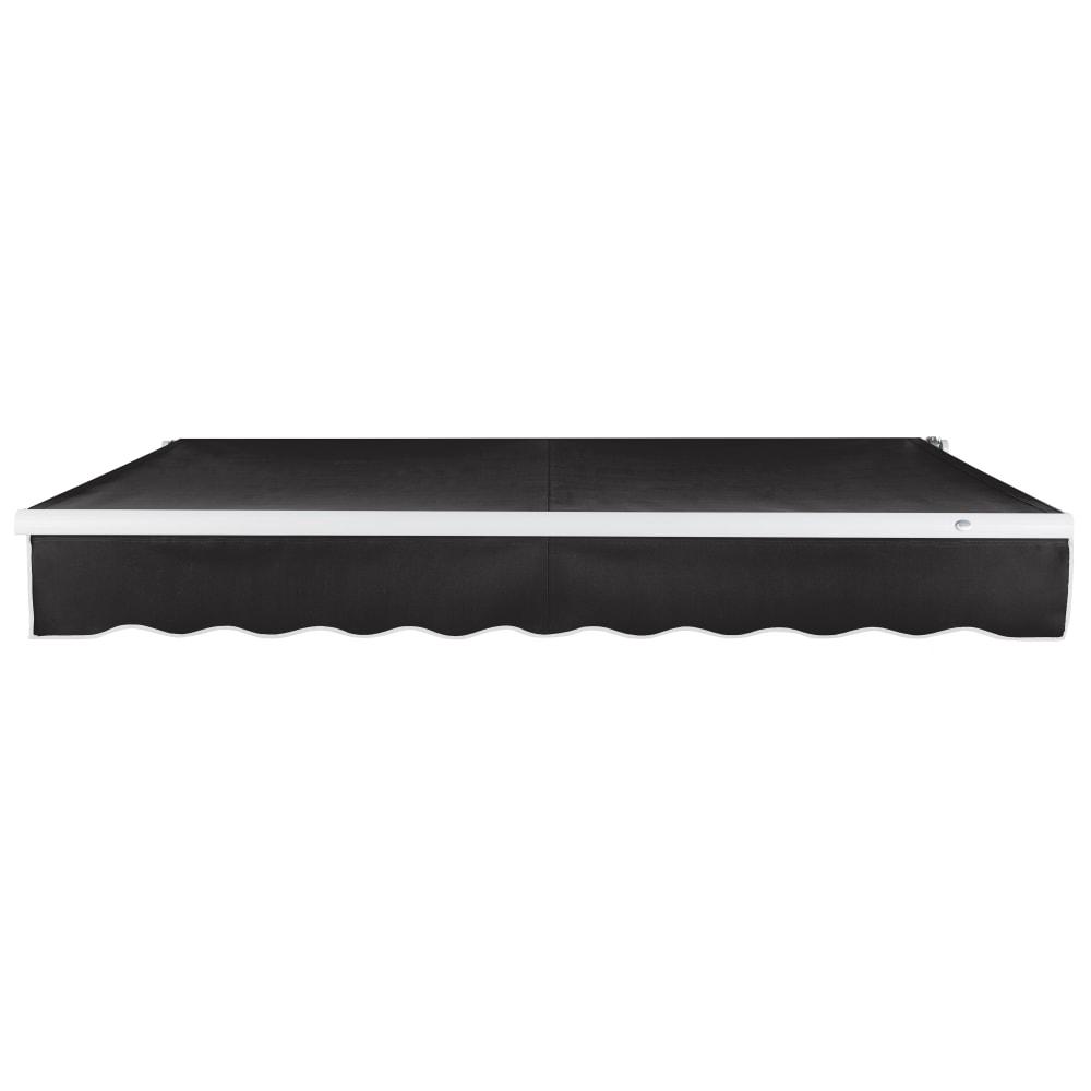 24' x 10' Maui Right Motor Right Motorized Patio Retractable Awning, Black
