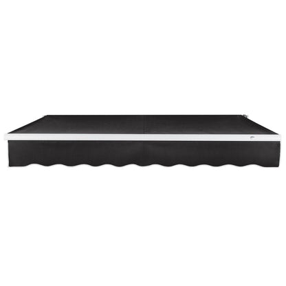 24' x 10' Maui Right Motor Right Motorized Patio Retractable Awning, Black