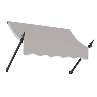 Awntech 3.375 ft New Orleans Fixed Awning Acrylic Fabric, Gray