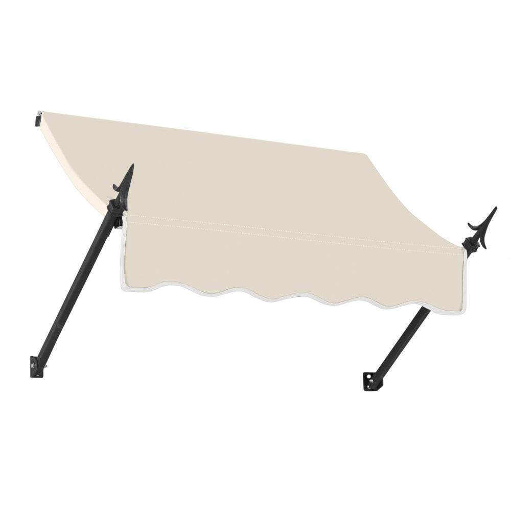 Awntech 3.375 ft New Orleans Fixed Awning Acrylic Fabric, Linen