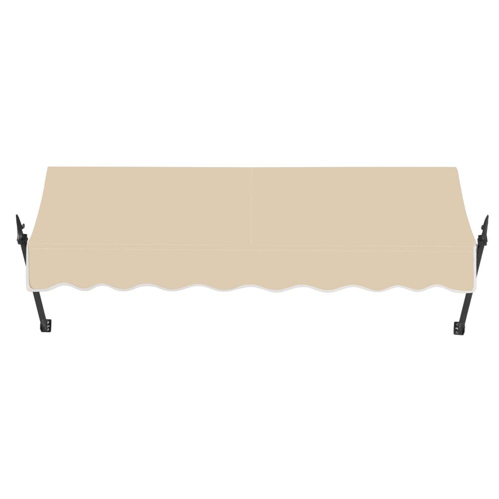 Awntech 8.375 ft New Orleans Fixed Awning Acrylic Fabric, Tan
