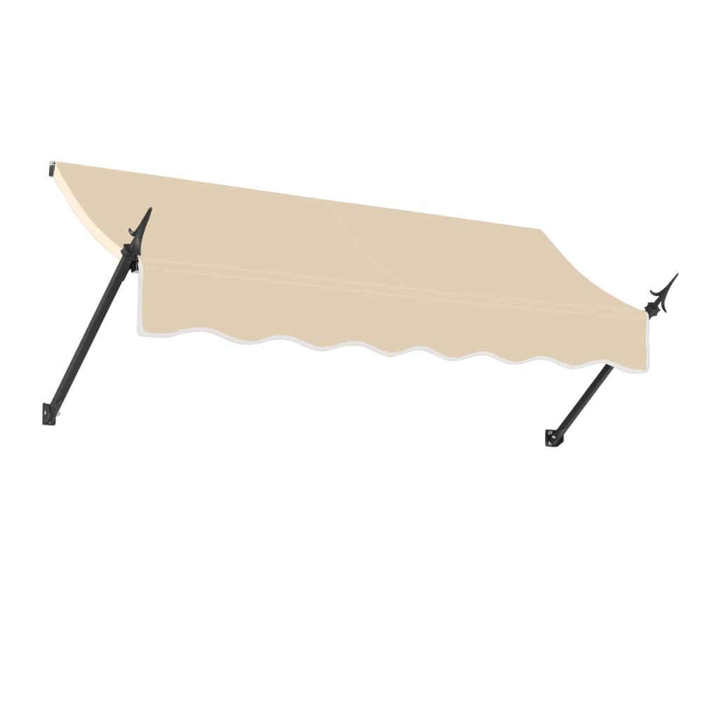 Awntech 8.375 ft New Orleans Fixed Awning Acrylic Fabric, Tan