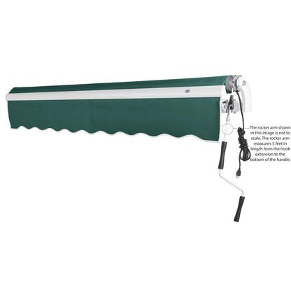 20' x 10' Maui Right Motor Right Motorized Patio Retractable Awning, Forest