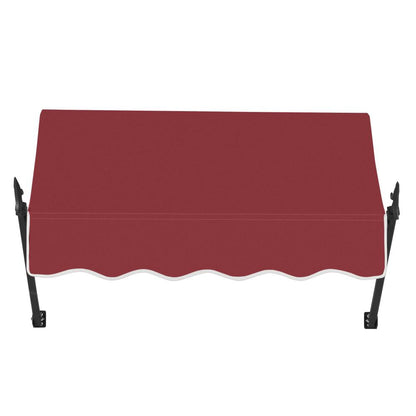 Awntech 4.375 ft New Orleans Fixed Awning Acrylic Fabric, Burgundy