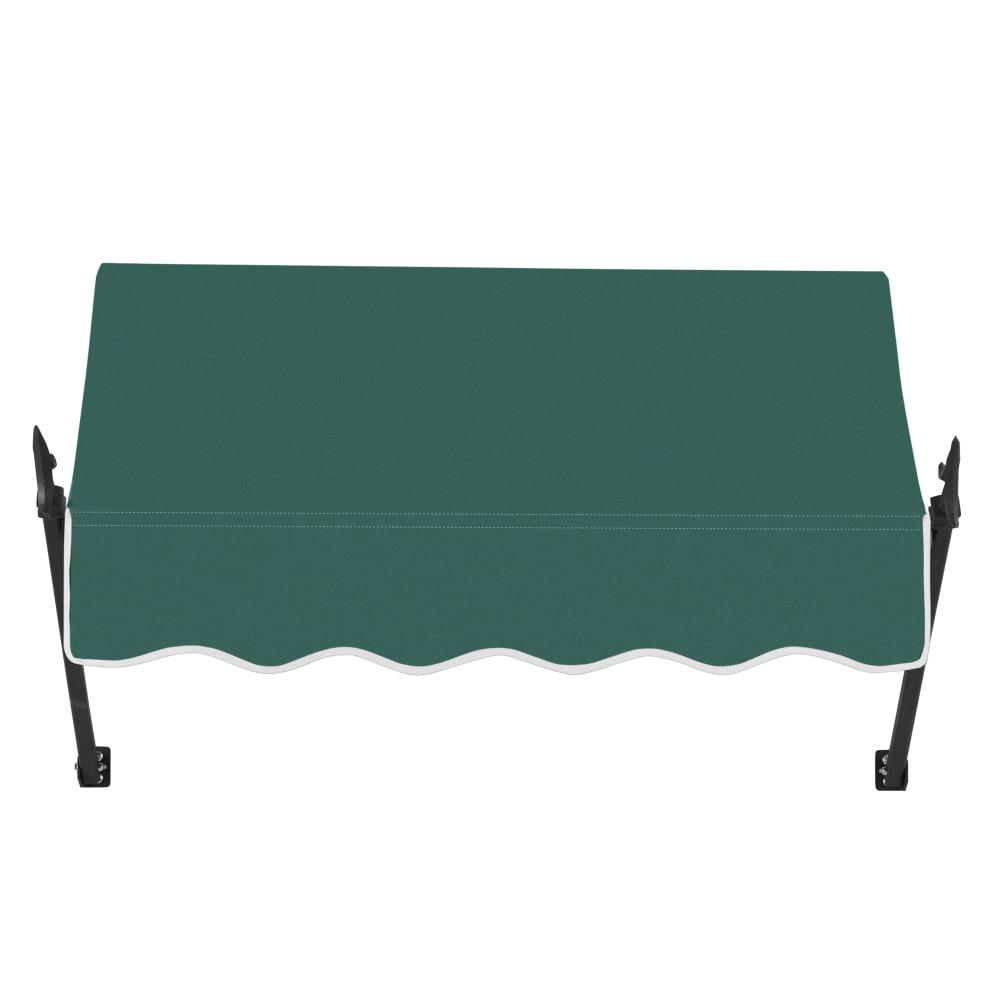 Awntech 4.375 ft New Orleans Fixed Awning Acrylic Fabric, Forest