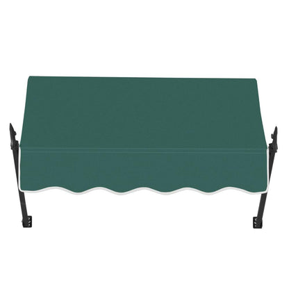 Awntech 4.375 ft New Orleans Fixed Awning Acrylic Fabric, Forest