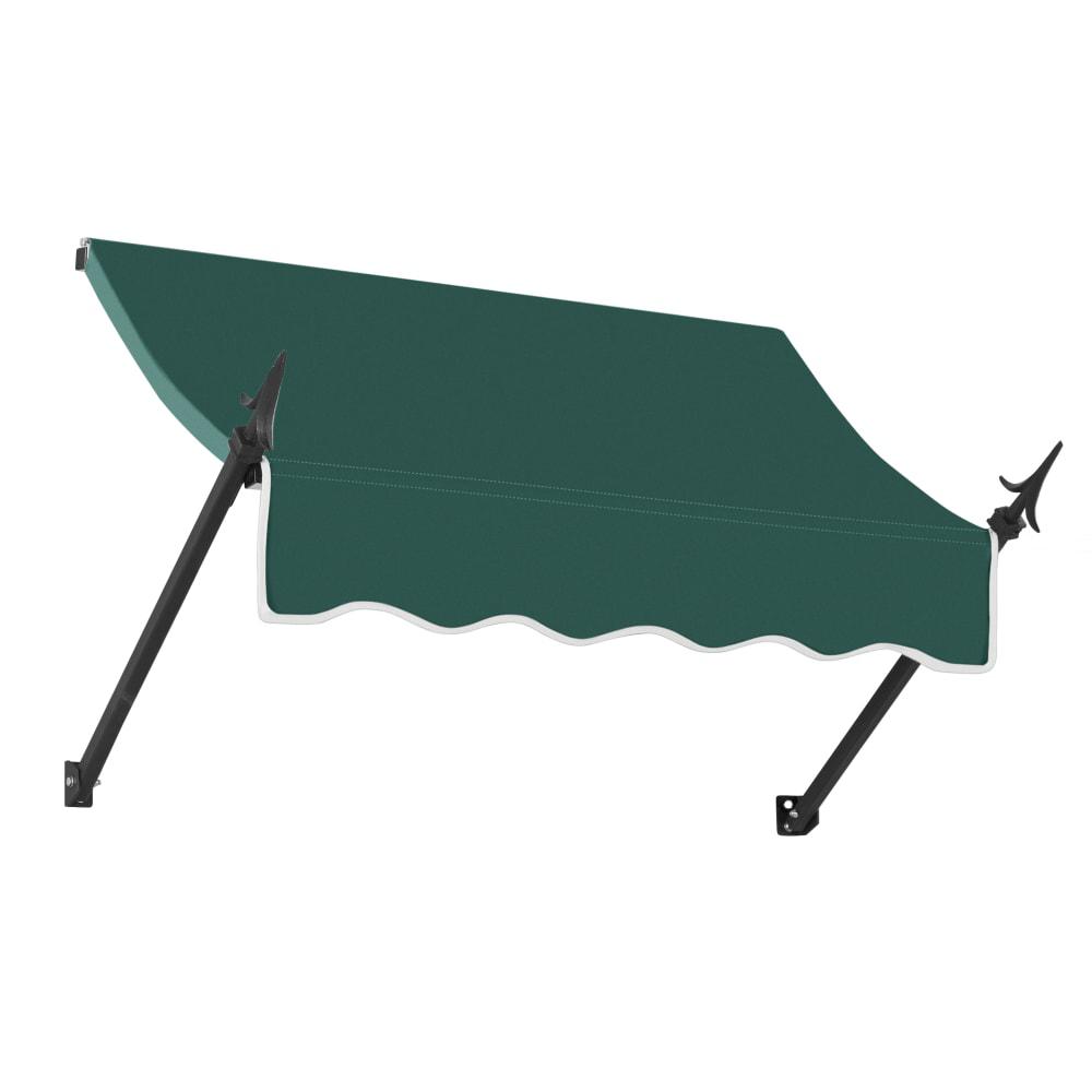 Awntech 4.375 ft New Orleans Fixed Awning Acrylic Fabric, Forest