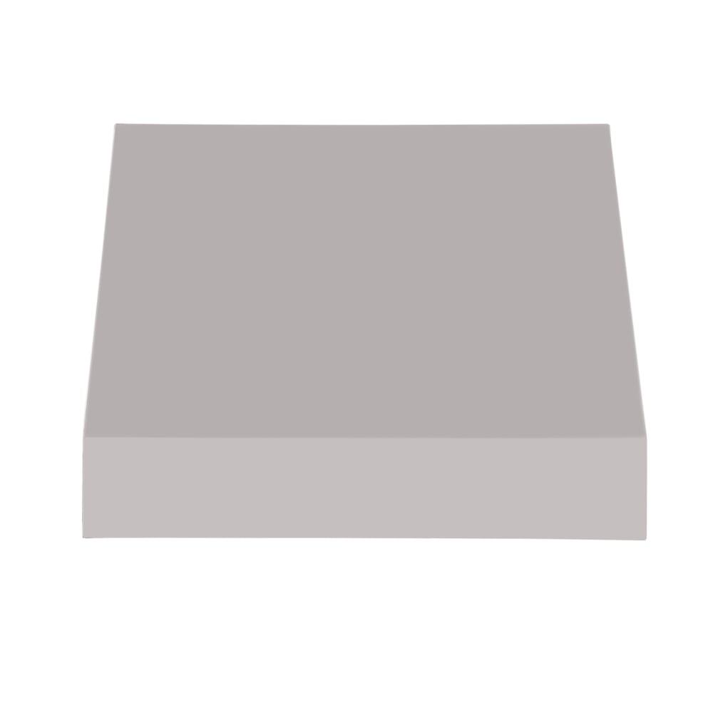 Awntech 4.375 ft New Yorker Fixed Awning Acrylic Fabric, Gray