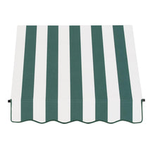 Awntech 4.375 ft Santa Fe Fixed Awning Acrylic Fabric, Forest/White Stripe