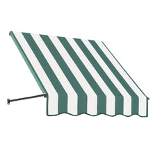Awntech 4.375 ft Santa Fe Fixed Awning Acrylic Fabric, Forest/White Stripe