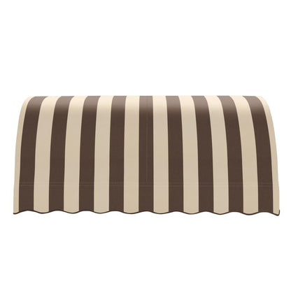 Awntech 5.375 ft Savannah Fixed Awning Acrylic Fabric, Brown/Tan Stripe