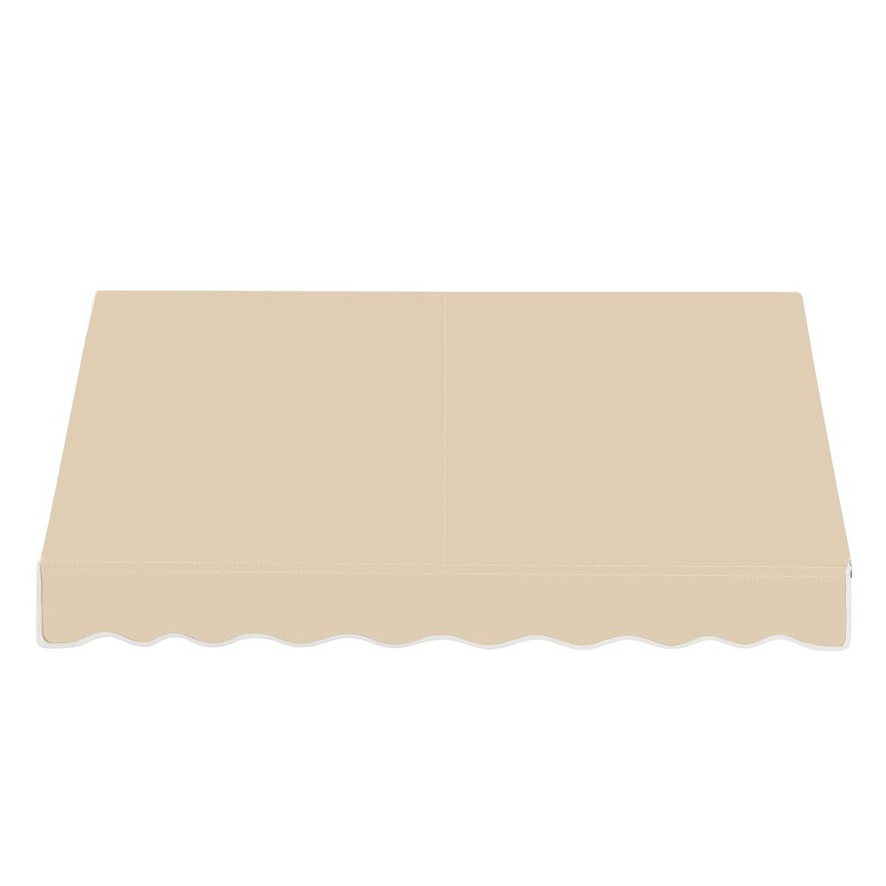 Awntech 6.375 ft Dallas Retro Fixed Awning Acrylic Fabric, Tan