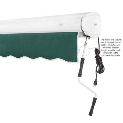 24' x 10' Full Cassette Right Motorized Patio Retractable Awning, Forest