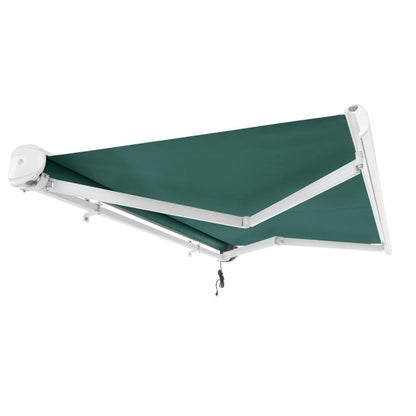 24' x 10' Full Cassette Right Motorized Patio Retractable Awning, Forest