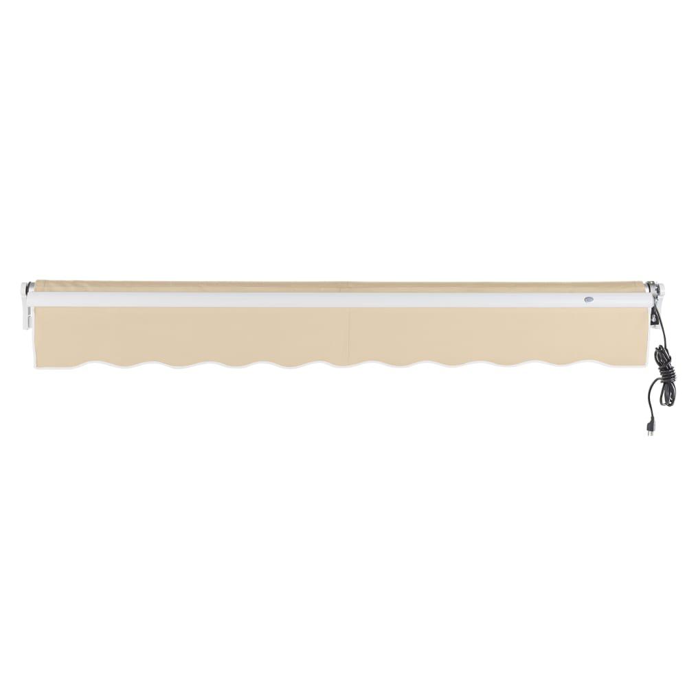 8' x 6.5' Maui Right Motor Right Motorized Patio Retractable Awning, Tan