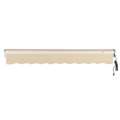8' x 6.5' Maui Right Motor Right Motorized Patio Retractable Awning, Tan