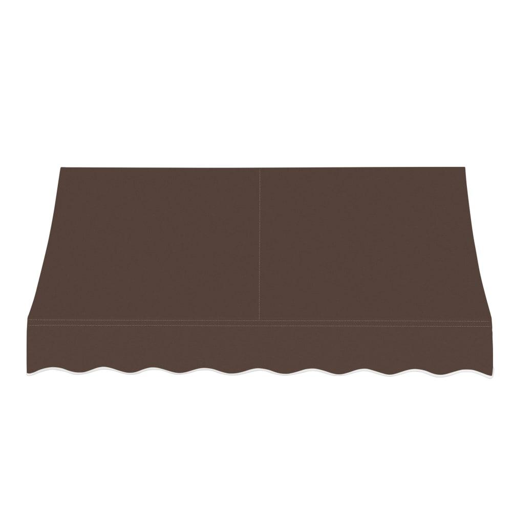 Awntech 5.375 ft Nantucket Fixed Awning Acrylic Fabric, Brown