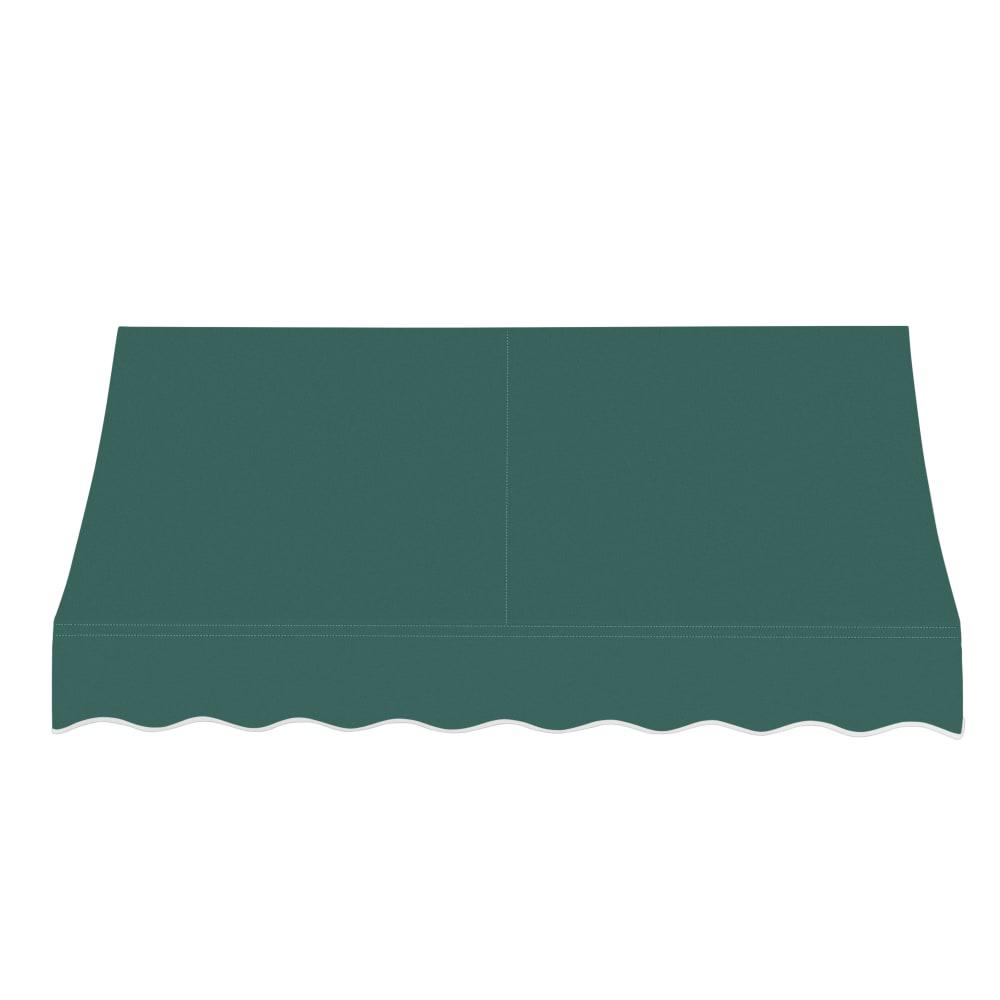 Awntech 5.375 ft Nantucket Fixed Awning Acrylic Fabric, Forest