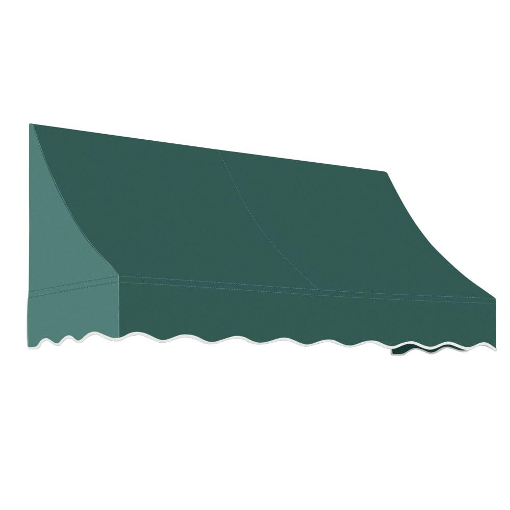 Awntech 5.375 ft Nantucket Fixed Awning Acrylic Fabric, Forest