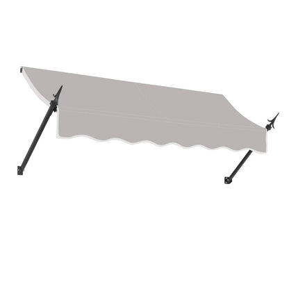Awntech 5.375 ft New Orleans Fixed Awning Acrylic Fabric, Gray