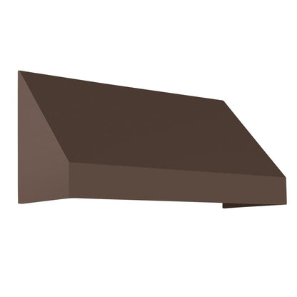 Awntech 6.375 ft New Yorker Fixed Awning Acrylic Fabric, Brown