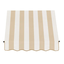Awntech 3.375 ft Santa Fe Fixed Awning Acrylic Fabric, Linen/White Stripe