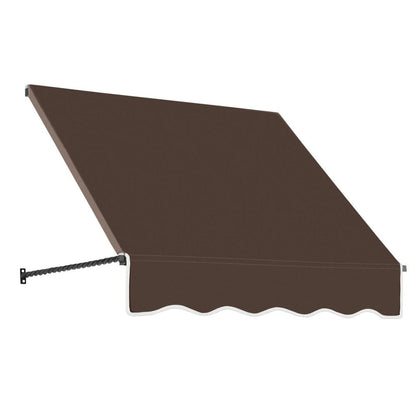Awntech 3.375 ft Santa Fe Fixed Awning Acrylic Fabric, Brown
