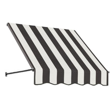 Awntech 3.375 ft Santa Fe Fixed Awning Acrylic Fabric, Black/White Stripe
