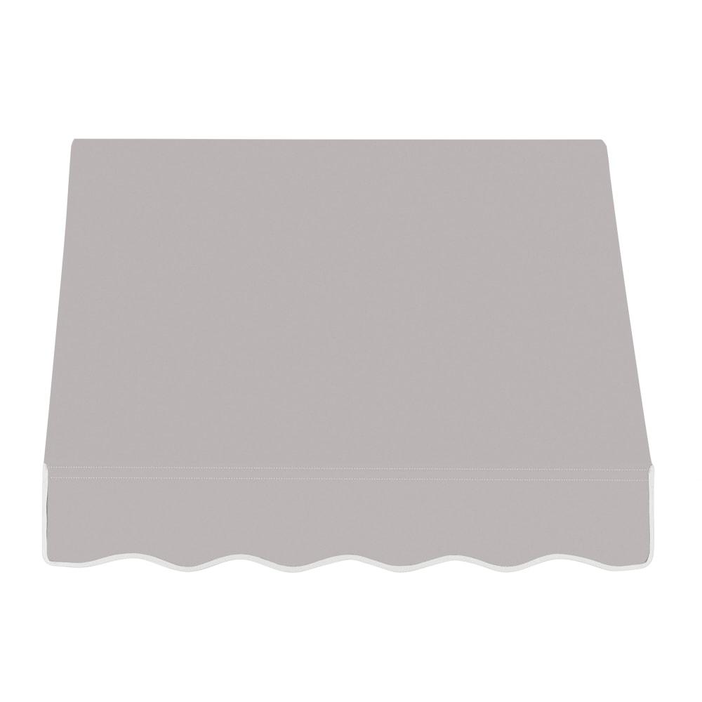 Awntech 3.375 ft Dallas Retro Fixed Awning Acrylic Fabric, Gray