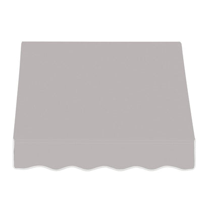 Awntech 3.375 ft Dallas Retro Fixed Awning Acrylic Fabric, Gray