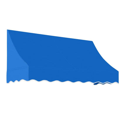 Awntech 6.375 ft Nantucket Fixed Awning Acrylic Fabric, Bright Blue