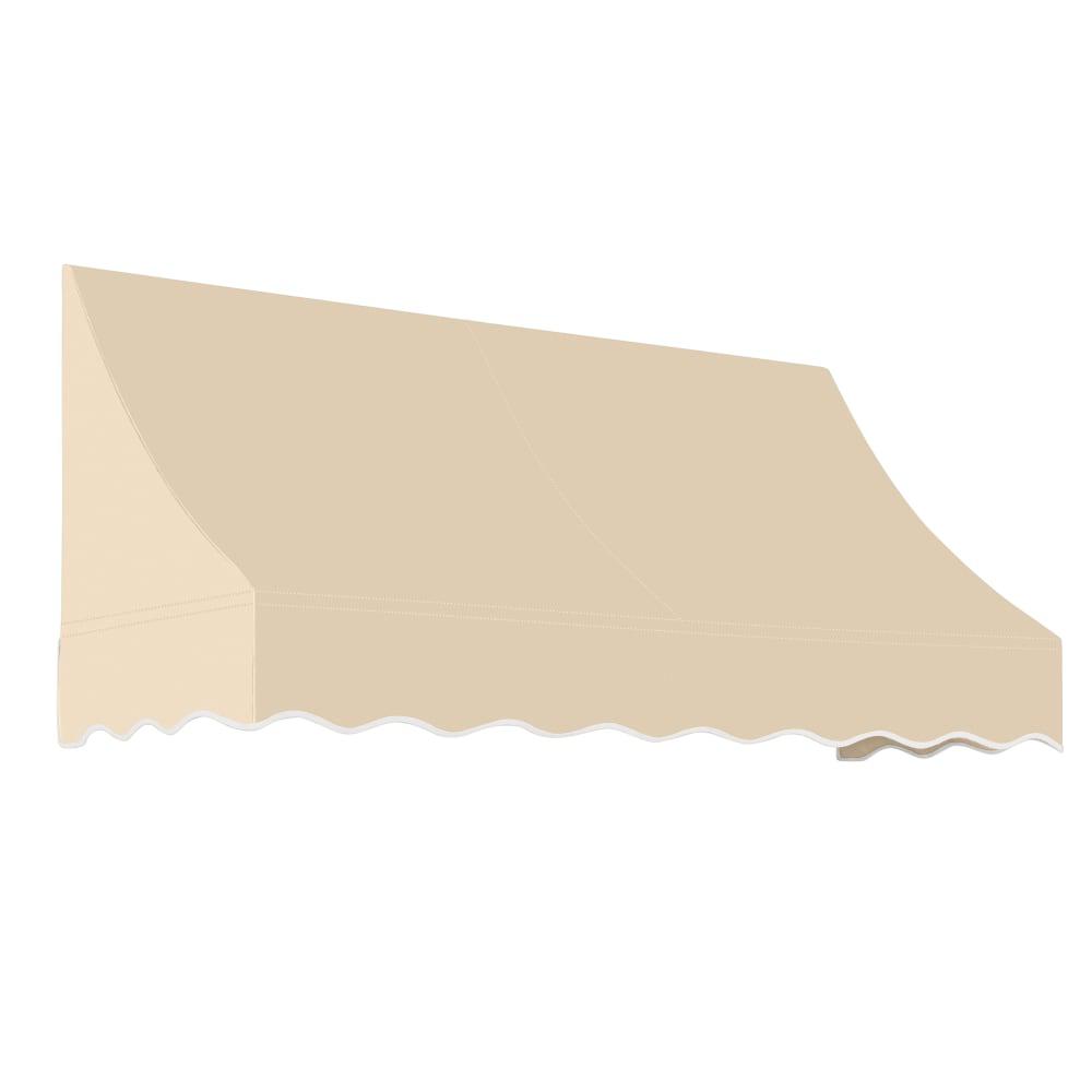 Awntech 6.375 ft Nantucket Fixed Awning Acrylic Fabric, Tan