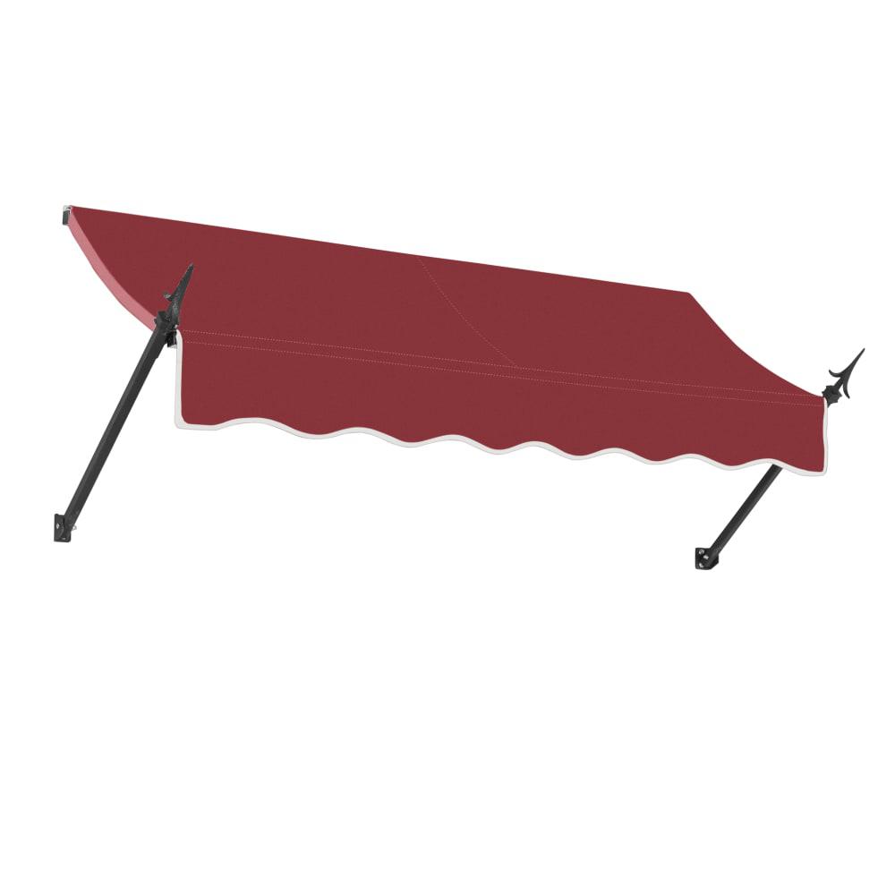 Awntech 6.375 ft New Orleans Fixed Awning Acrylic Fabric, Burgundy