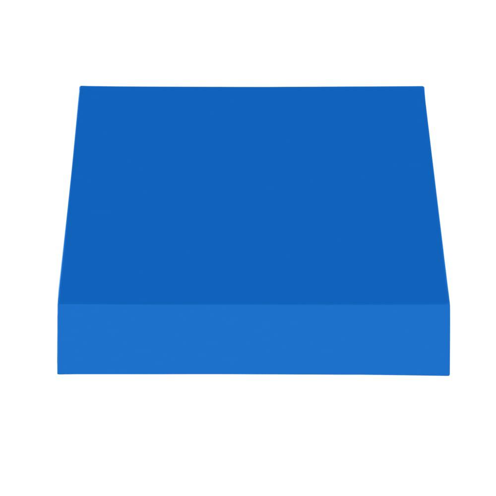 Awntech 4.375 ft New Yorker Fixed Awning Acrylic Fabric, Bright Blue