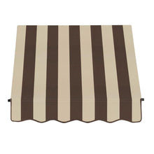 Awntech 4.375 ft Santa Fe Fixed Awning Acrylic Fabric, Brown/Tan Stripe
