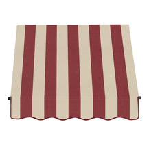 Awntech 4.375 ft Santa Fe Fixed Awning Acrylic Fabric, Burgundy/Tan Stripe