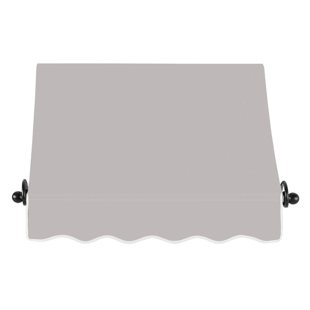Awntech 3.375 ft Charleston Fixed Awning Acrylic Fabric, Gray