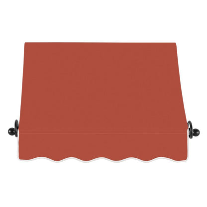 Awntech 3.375 ft Charleston Fixed Awning Acrylic Fabric, Terracotta